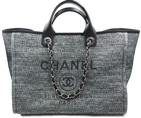 chanel fabric tote bag|large black chanel tote bag.